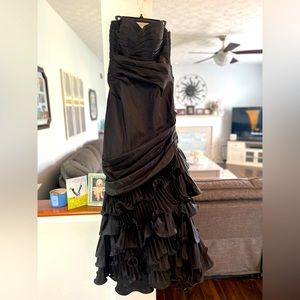 Long formal black dress by Dalia